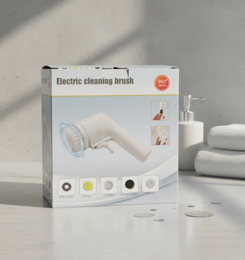 Electric Cleaning Brush With Multiple Attachments For Efficient Home Cleaning – 360°