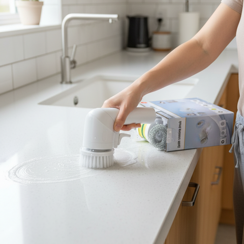 Electric Cleaning Brush With Multiple Attachments For Efficient Home Cleaning – 360°