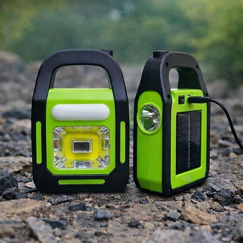 Solar Rechargeable 3-in-1 Emergency Light - Hurry Bolt Portable LED Work Light, Torch & Power Bank Rs 820