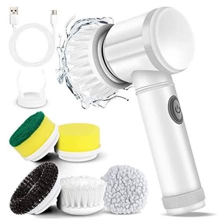 Electric Cleaning Brush With Multiple Attachments For Efficient Home Cleaning – 360°